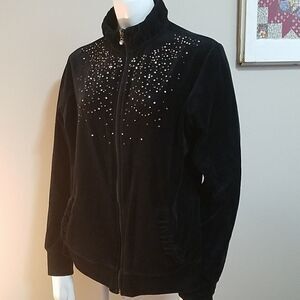 Activology Black Rhinestone Jacket (Medium)